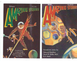 AMERCAN COMIC BOOK  ART COVERS ON 2 POSTCARDS  SCIENCE  FICTION   LOT  3 - Contemporain (à Partir De 1950)