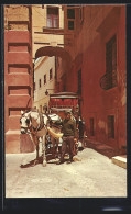 AK Malta, Horse Drawn Carriage In A Narrow Street  - Malte