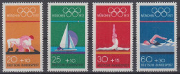 Deutschland Mi.Nr.719-722 Olympische Sommerspiele In München 1972 - Sport - Ringen - Turnen - Schwimmen - Neufs