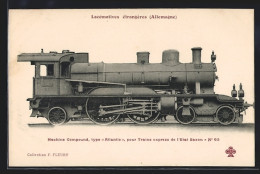 AK Deutsche Reichsbahn, Type Atlantic, Pour Trains Express De L`Etat Saxon  - Trenes