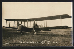 AK Flugzeug De Havilland Vor Dem Start  - Autres & Non Classés