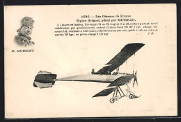 AK Biplan Bréguet Pilotiert Von Moineau  - Other & Unclassified