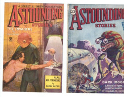 AMERCAN COMIC BOOK  ART COVERS ON 2 POSTCARDS  SCIENCE  FICTION   LOT  4 - Contemporary (from 1950)