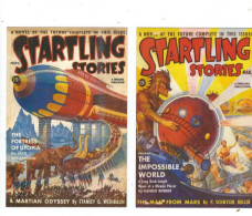 AMERCAN COMIC BOOK  ART COVERS ON 2 POSTCARDS  SCIENCE  FICTION   LOT  5 - Contemporánea (desde 1950)