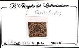 91222) ITALIA-stato Pontificio- 2 BAJ.-BIANCO-Prima Emis.,non Dent. Valuta In Bajocchi -1 Gennaio 1852-SENZA GOMMA - Estados Pontificados