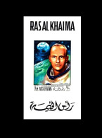 Ras Al Khaima: 'Apollo-12 In Space – Astronaut Conrad, 1969', Mi. 341U BL; Yv. PA.36 épreuve; Sc. C49c Sheet Deluxe ** - Asie