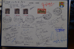 RRR Signed By Most Participants 1982 UIAA  Anniv. 21x30 Cm Maxi Card FDC  Mountaineering Himalaya Escalade Alpinisme - Sportivo