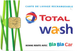 # Carte A Puce Portemonnaie Lavage Total - 880 Stations - BlablaCar - Plante Et Gouttes - Carte De Lavage - Bon état - Car-wash