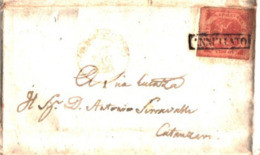 94284) ITALIA-REGNO DI NAPOLI-LETTERA CON 2 GRANA DA NAPOLI A CATANZARO IL 22-5-1860 - Naples