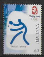 VANUATU   N° 1307    * * JO  2008  Tennis De Table - Tafeltennis