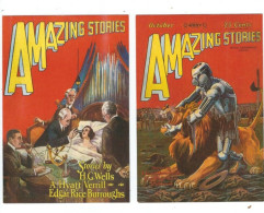 AMERCAN COMIC BOOK  ART COVERS ON 2 POSTCARDS  SCIENCE  FICTION   LOT 10 - Contemporary (from 1950)