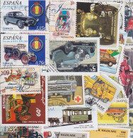 60 Timbres Différents: Voitures. Camions Bus, Bicyclettes, Motos.. - Andere (Aarde)