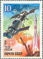 Russia USSR 1981 10th Anniversary Of First Manned Space Station. Mi 5060 - Europe