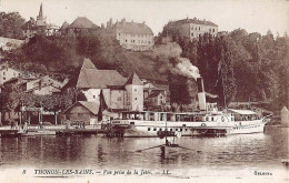 *CPA - 74 - THONON LES BAINS - Vue Prise De La Jetée - Bateau à Vapeur à Roue - Thonon-les-Bains