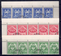 CSSR 1961 - 3. Fünfjahresplan, Nr. 1241 - 1243 Im 5er-Streifen, Gestempelt / Used - Used Stamps