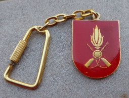 Portachiavi Con Distintivo Vetrificato Fanteria - Esercito Italiano - Usato - Vintage (286) - Army
