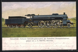 AK Schnellzuglokomotive Der Badischen Staatseisenbahnen  - Trains