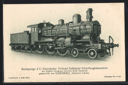 AK Hannover-Linden, Hanomag, 2 C-Vierzylinder-Verbund-Nassdampf-Schnellzuglokomotive  - Treinen