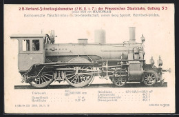 AK 2 B-Verbund-Schnellzuglokomotive 2 B II. T. F., Preuss. Staatsbahn, Gattung S 3  - Trenes