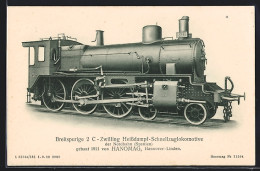 AK Breitspurige 2 C-Zwilling Heissdampf-Schnellzuglokomotive Der Nordbahn Spanien, HANOMAG  - Trains
