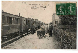 NONANCOURT LA GARE TRAIN A QUAI CHARIOT CHEF DE GARE TRES ANIMEE - Other & Unclassified