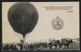 AK Royal Engineers, Balloon Section, Preparing For An Ascent  - Globos