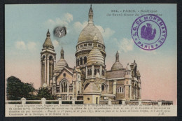 AK Paris, Basilique Du Sacré-Coeur De Montmartre, Mit Kleinem Anhänger Aus Metall  - Sonstige & Ohne Zuordnung