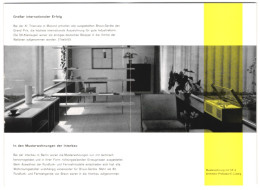 Klapp-AK Reklame Von Braun Zur Triennale 1957 In Mailand, Vitrinen Und Musterwohnung  - Publicidad
