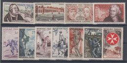France 11 Stamps Famous People,sport,soldiers 1956 MNH ** - Nuevos