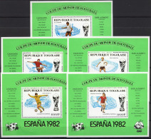 Football / Soccer / Fussball - Wm 1982: Togo  5 SoBl **, Perf. - 1982 – Spain