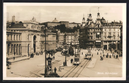 AK Zürich, Bahnhof Mit Bahnhofplatz, Strassenbahnen Der Linien 3 Und 6, Leute, Geschäfte  - Altri & Non Classificati