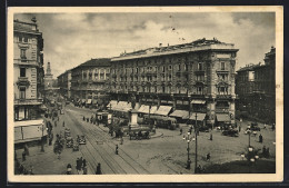 AK Milano, Via Dante, Strassenbahn  - Tramways