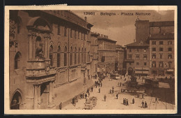 AK Bologna, Piazza Nettuno, Strassenbahn  - Strassenbahnen