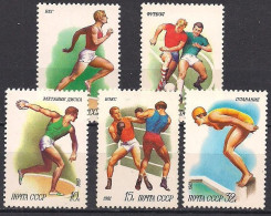 Russia USSR 1981 Sport. Mi 5081-85 - Unused Stamps