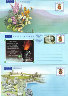 Isle Of Man - 3 Aerogramme  Bank Orchids Flower Castle - Entier Stationery - Fleurs Chateau - Isle Of Man