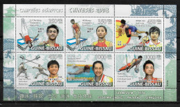 GUINEE BISSAU Feuillet  N° 2784/89  * * ( Cote 20e ) Jo 2008 Escrime Gymnastique Lutte Natation Anneaux - Scherma