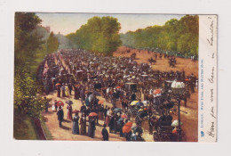 ENGLAND - London Hyde Park And Rotten Row Used Vintage Postcard - Hyde Park