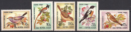 Russia USSR 1981 Song Birds. Mi 5103-07 - Unused Stamps