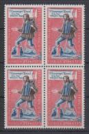 France Day Of Stamp Block Of Four 1962 MNH ** - Ungebraucht