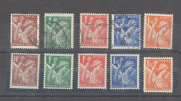 Yvert 431 à 425 - Type Iris - Série De 5 Timbres Neufs Sans Traces De Charnière + 1 Série De 5 Timbres Oblitérés - 1939-44 Iris
