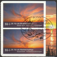 Deutschland 2009 Aus MH 77 Himmelserscheinungen Mi-Nr. 2717 2er Block O Gest. EST Bonn ( B 2911 ) - Used Stamps