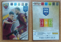 AC - EL SHAARAWY DE ROSSI  MULTIPLE CLUB & COUNTRY   TEAM MATE  AS ROMA  PANINI FIFA 365 2018 ADRENALYN TRADING CARD - Trading Cards