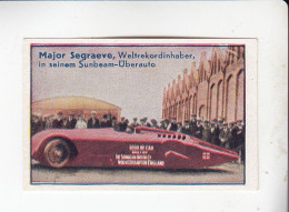Greiling Sportbilder  Auto Und Motorradsport Major Segraeve Sunbeam Überauto  #3   Von 1928 - Zigarettenmarken