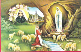 FRANCIA - LOURDES - FORMATO PICCOLO - EDIZ. IRIS - VIAGGIATA 1997 - ANNULLO A TARGHETTA - Holy Places