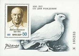 Russia USSR 1981 Birth Centenary Of Pablo Picasso. Bl 152 (5124) - Unused Stamps