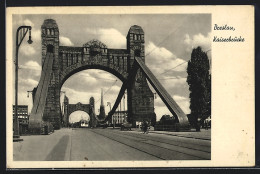 AK Breslau, Blick Auf Die Kaiserbrücke, Strassenbahn  - Strassenbahnen