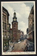 AK Halle A. D. Saale, Leipziger Strasse Mit Leipziger Turm Und Strassenbahn  - Tram