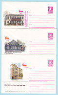 USSR 1986.0127-0709. Lenin Places. Prestamped Covers (3), Unused - 1980-91