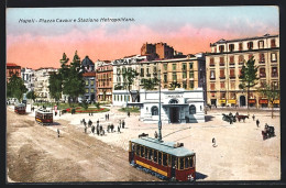 AK Napoli, Piazza Cavour E Stazione Metropolitana, Strassenbahn  - Tram