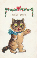 ***  CHATS *** CHATS CHATONS  Par Illustrateur   Bonne Année  6114 Serie Comiique - Cats
